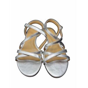 Talbots silver capri strappy sandals- size 9